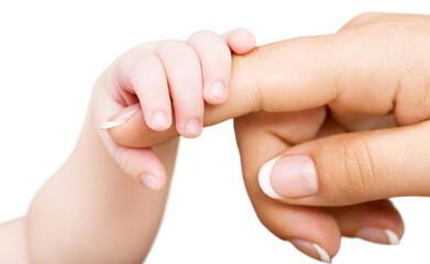 Hands of mother and baby. concept of love