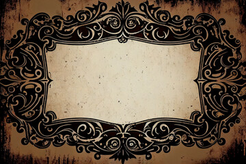 Grunge background with text frame. Vintage frame with free space for text. Textured background with space for your needs. Great layer for your projects. Black and white
