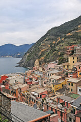 Fototapeta na wymiar Inverno alle Cinque Terre, Vernazza - Liguria