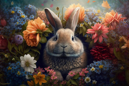 Oster Hase, Frohe Ostern, Illustration, Osterei