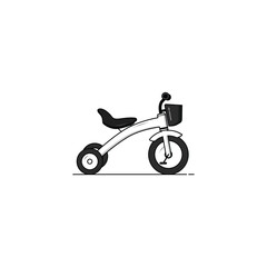 Baby tricycle icon isolated vector graphics