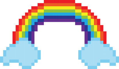 Obraz premium Rainbow St patricks day pixel art vector image