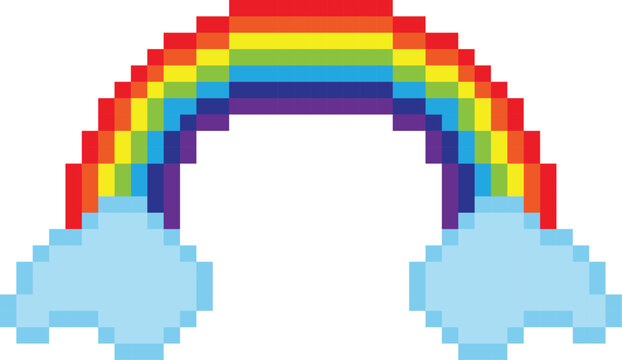 Rainbow St patricks day pixel art vector image