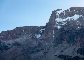 The Beauty of a Mountain Peak in the Morning Sky