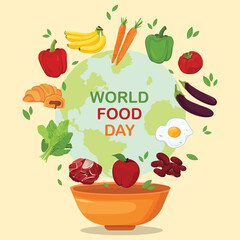 set icon with the concept of National nutrition day Illustration Design for business flyer design banner poster template vector on white background.