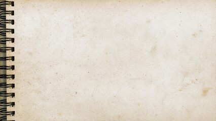 Retro notebook with textured paper background
