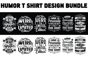 Humor t-shirt design bundle