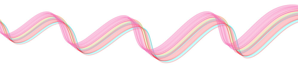 3d ribbon line curve pink, wave, wavy, smooth colorful