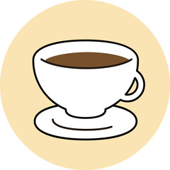 coffee icon. Design for coffee shops and restaurants. A break in the business scene.