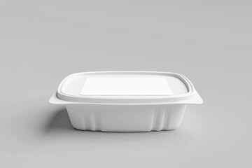 white plastic container for food