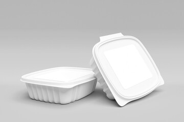 white plastic container for food