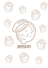 Vocabulary Alphabet L For Lemon Coloring Pages A4 for Kids and Adult