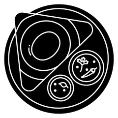 Outlined Dosa icon