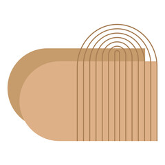 Minimalist mid-century boho art. Decorative Boho element. Abstract vector illustration