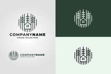 Tree Home Pro Logo Template
