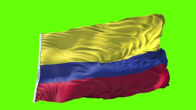 Lámina verde de la bandera de Colombia para edición de video