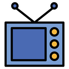 television filled line icon