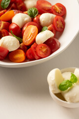 salad with tomatoes and mozzarella