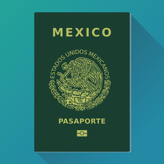 Mexican passport (flat design)