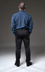 Mature businessman full body from back