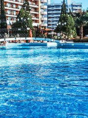 Abstract blue water pool background