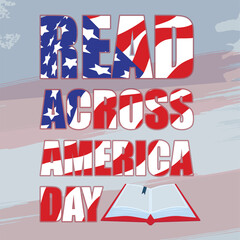 Read across America day, modern background vector illustration