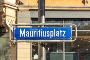  street name Mauritiusplatz - engl: Mauritius square - in Wiesbaden