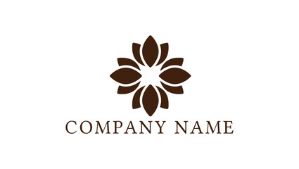 Fototapeta premium Minimal flower logo minimal spa logo