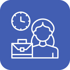 Temporary Worker Female Icon
