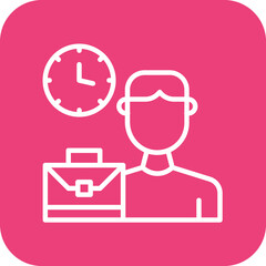 Obraz premium Temporary Worker Male Icon