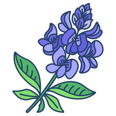 Bluebonnet flower icon
