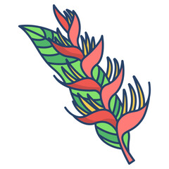 Lobster claw flower icon