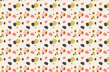 Seamless Abstract Stone Pattern, natural colored stones,background,poster,Stone colorful pebble seamless pattern,on a light background.Vector illustration summer positive background. Colorful modern.