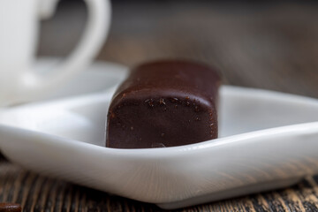 Sweet curd cheese made from milk with milk chocolate