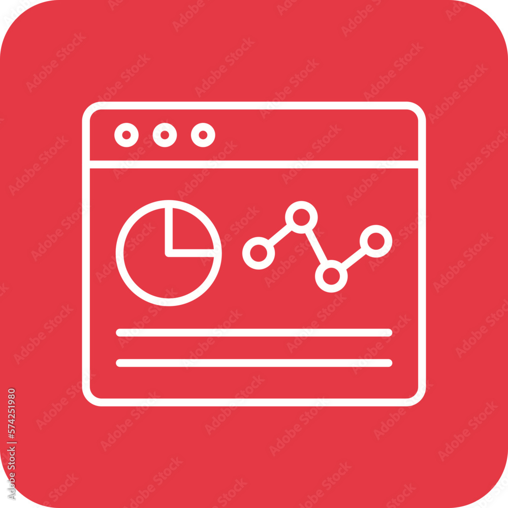 Canvas Prints Webpage Statistics Icon