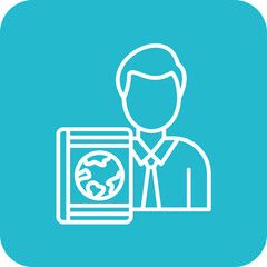 Travel Agent Male Icon