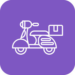 Delivery On Bike Icon