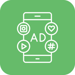 Social Media Advertising Icon