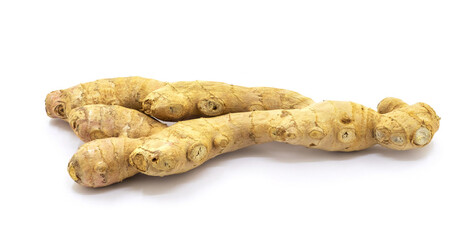 Ginger root on white isolated background. Full depth of clarity