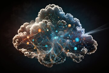 cloud network concept art, ai generated