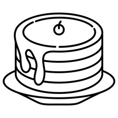 pancake sweet dessert icon logo