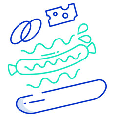 Fototapeta premium Hot dog icon