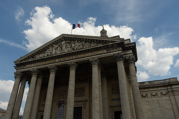 Paris, France - Aug 2022: Pantheon building in Latin quarter. High quality photo