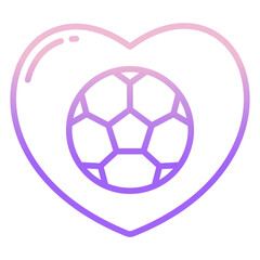 Obraz premium football love icon