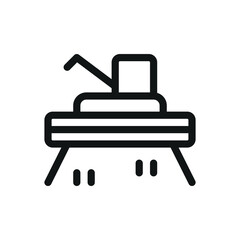 Harvest machine isolated icon, harvesting equipment vector icon with editable stroke.