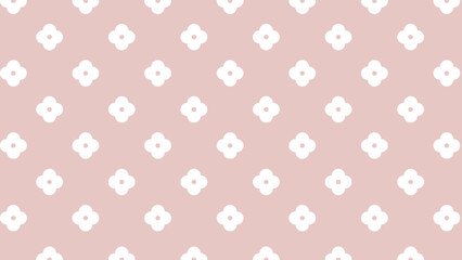 Nude pink seamless pattern with white flowers