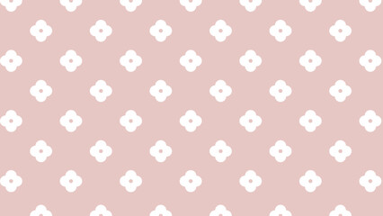 Nude pink seamless pattern with white flowers