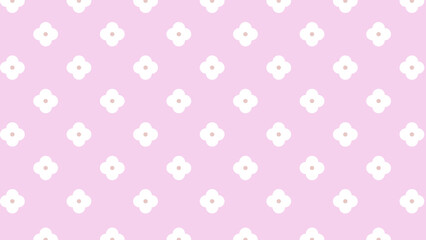 Pink seamless pattern with white flowers