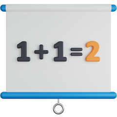 3D Icon Illustration Presentation Learning to count
