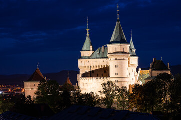 View of castle Bojnice in Slovakia